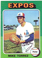 1975 Topps Mini Baseball Cards      254     Mike Torrez